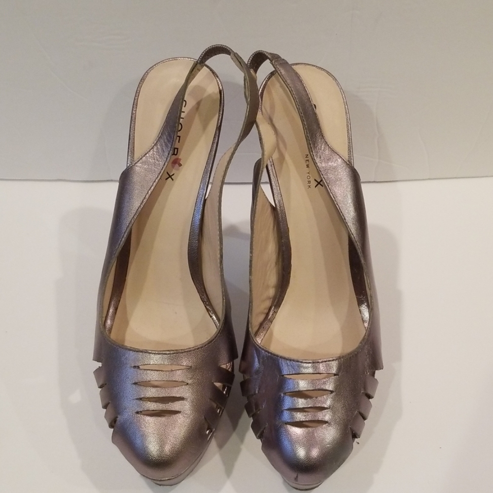 Leather Blue Bottom Shoes by Shoebox - Sz 9